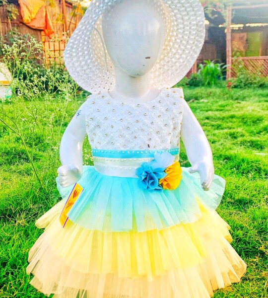 Summer Unicorn Rainbow Color Frock